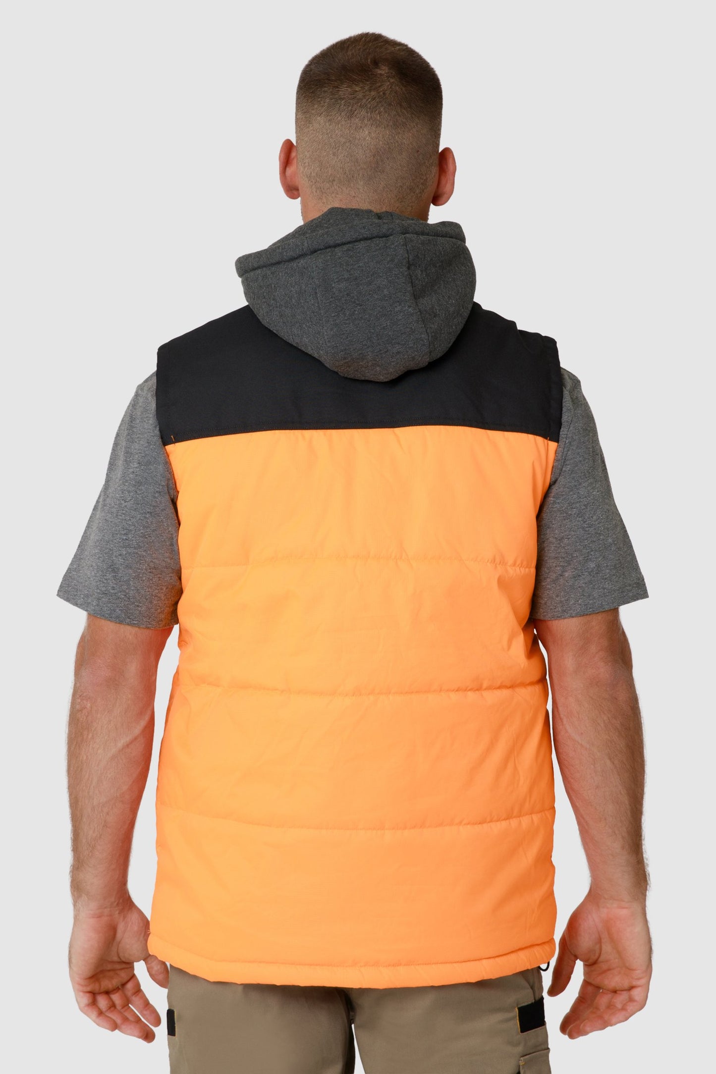 CAT - Hi Vis Hooded Work Vest (HI Vis Orange)