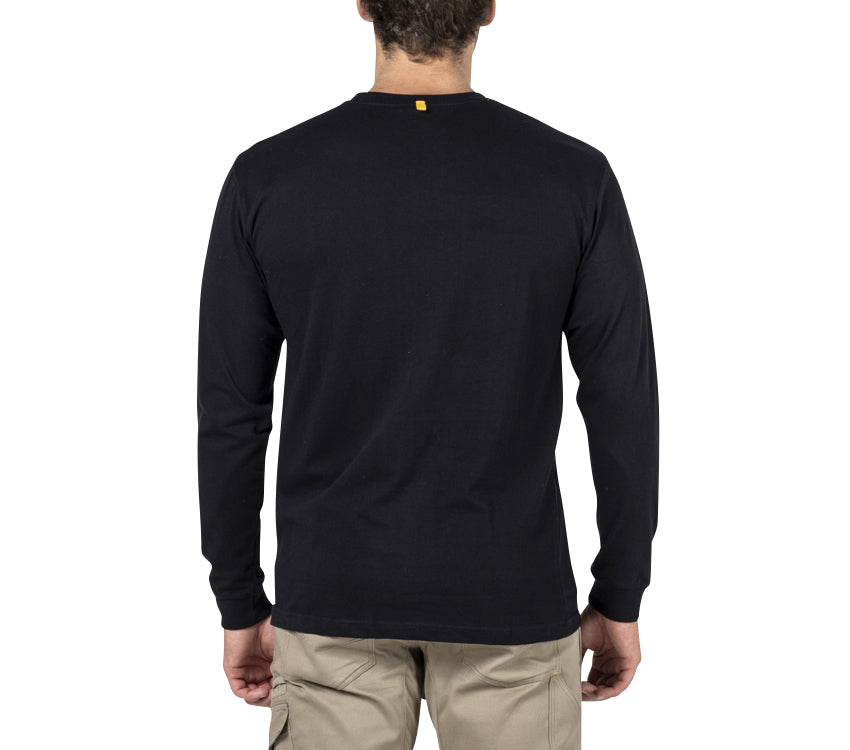 CAT - Trademark Banner Long Sleeve Tee (Black)
