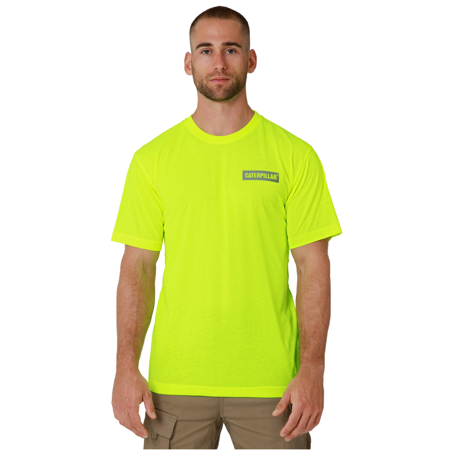CAT - Triton Block Short Sleeve Tee (Hi Vis Yellow)