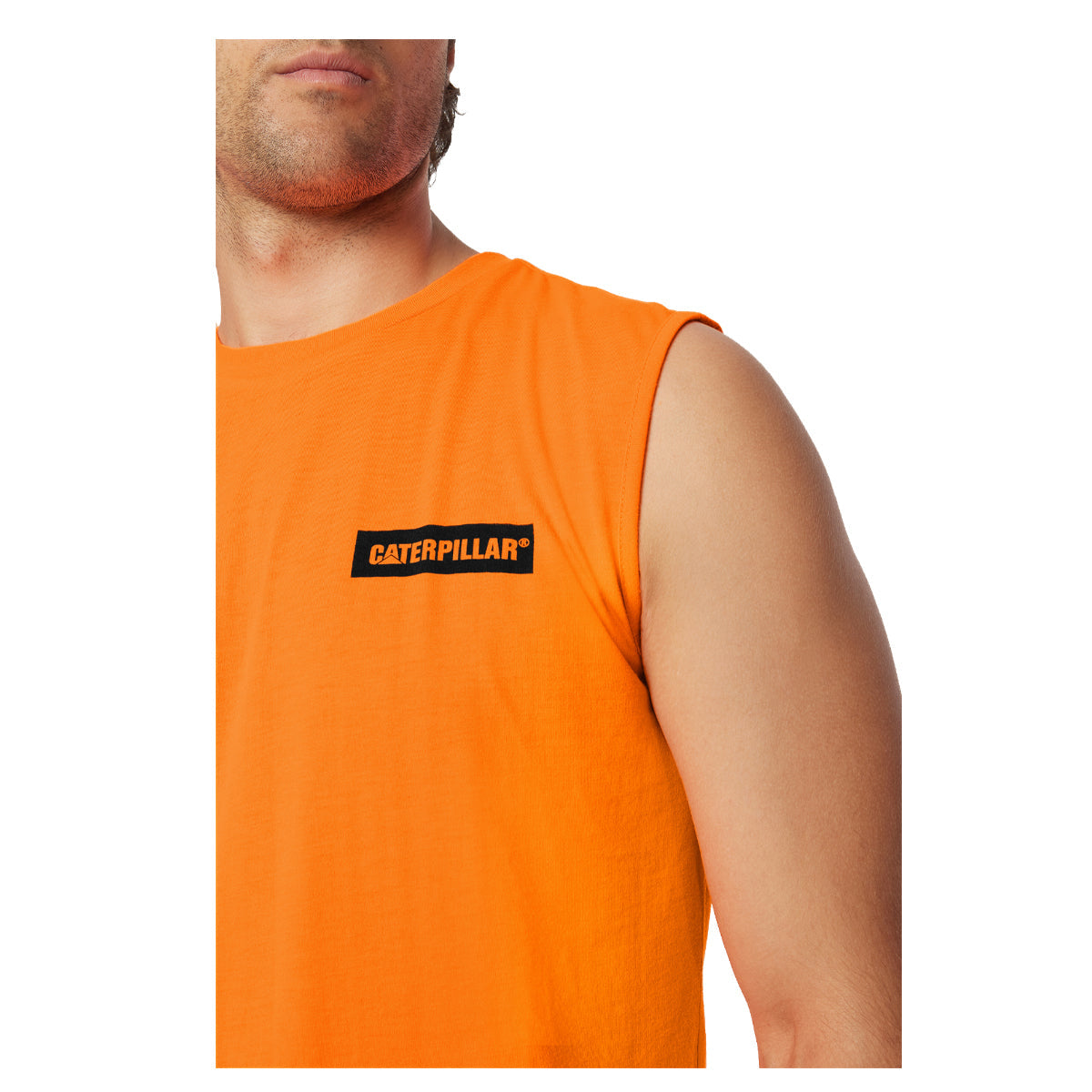 CAT - Icon Muscle Tee (Hi Vis Orange)
