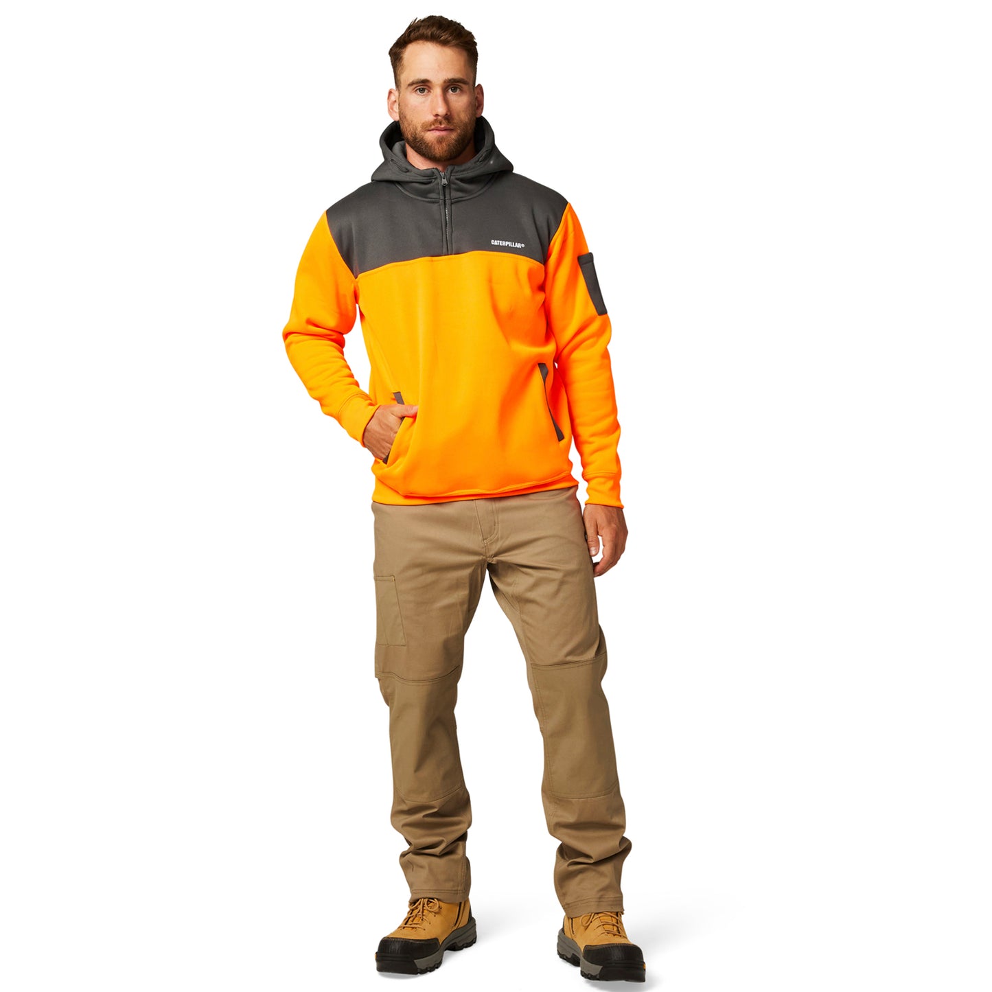 CAT - Hi Vis Hooded Sweatshirt (Hi Vis Orange)