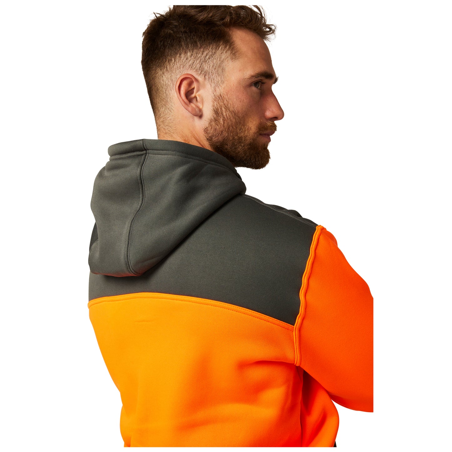 CAT - Hi Vis Full Zip Hoodie (Hi Vis Orange/Grey)