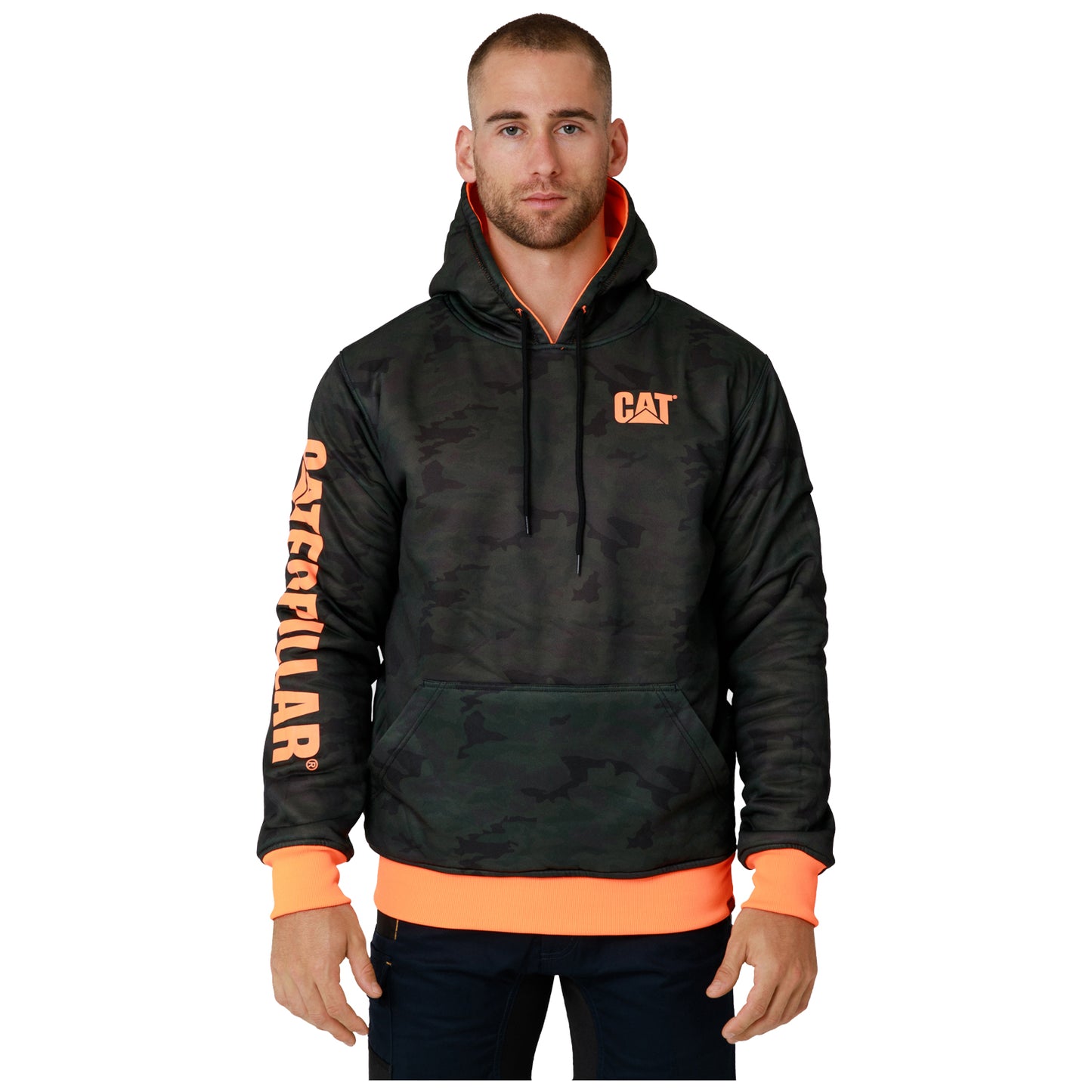 CAT - Reversible Banner Hoodie (Hi Vis Orange)