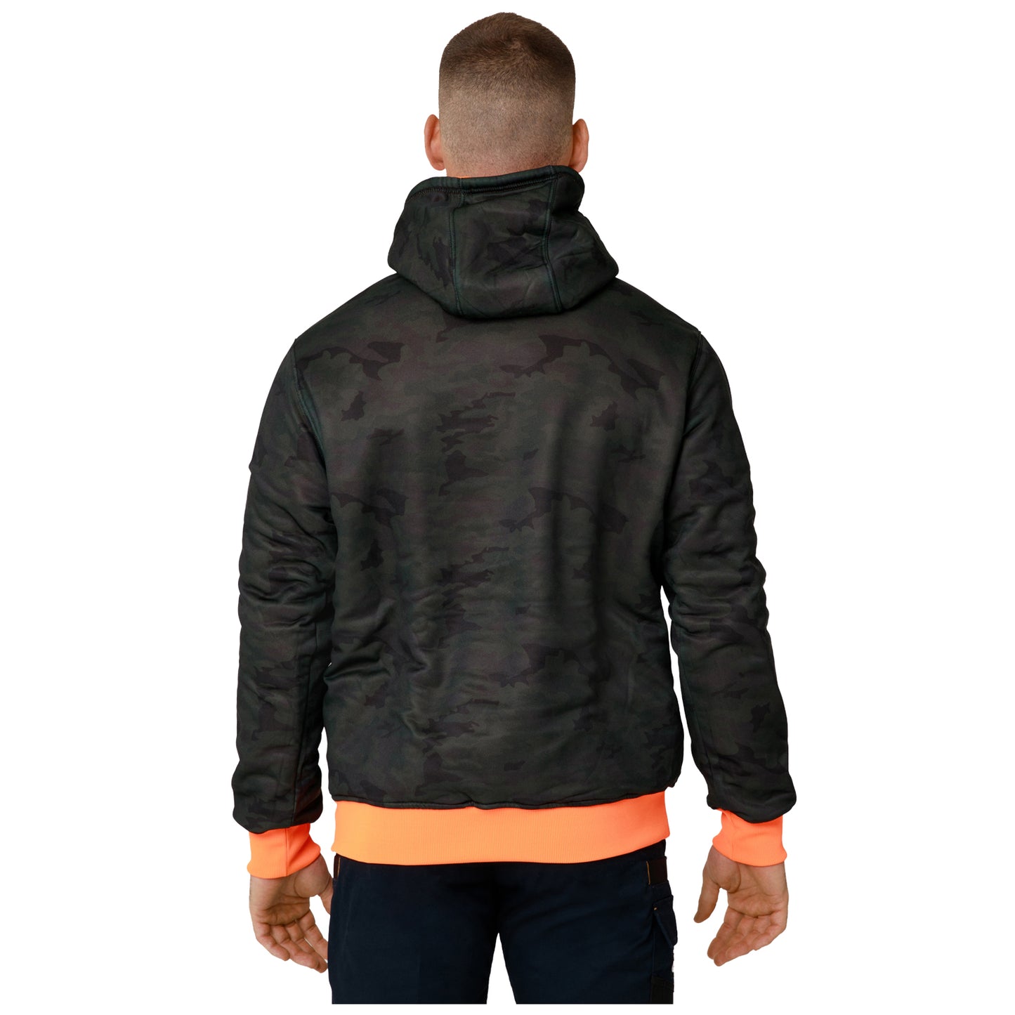 CAT - Reversible Banner Hoodie (Hi Vis Orange)
