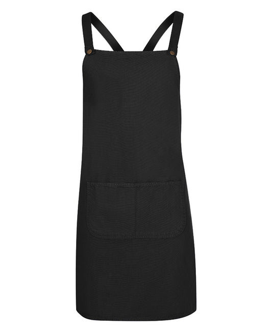 JBs - Cross Back Canvas Apron Without Strap (Black)
