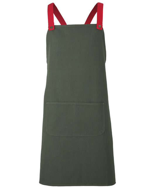 JBs - Cross Back Canvas Apron Without Strap (Army)