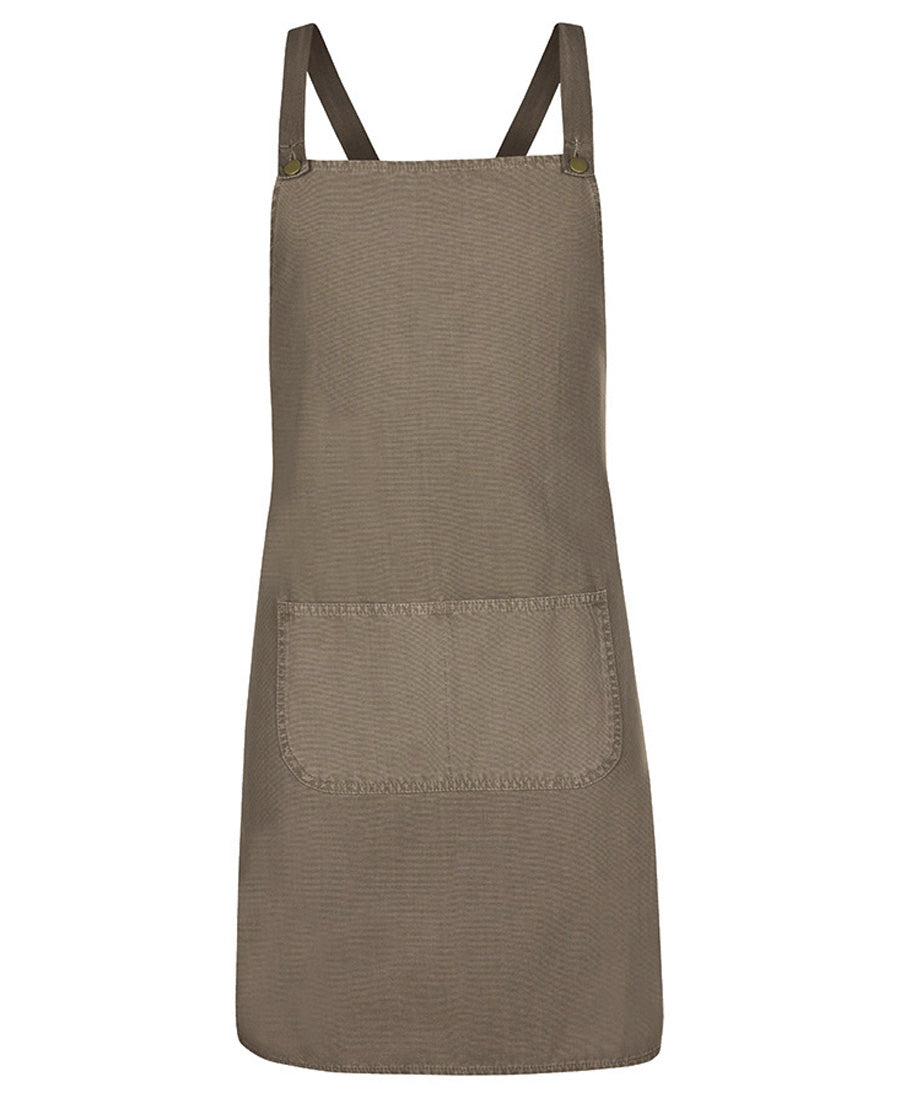 JBs - Cross Back Canvas Apron Without Strap (Latte)