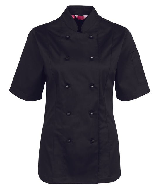 JBs - Ladies Short Sleeve Chefs Jacket (Black)