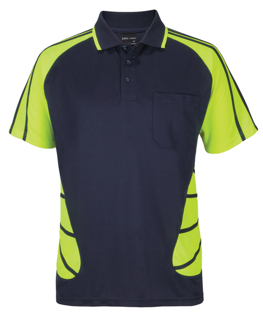 JBs Wear - Street Spider Polo (Navy/Lime)