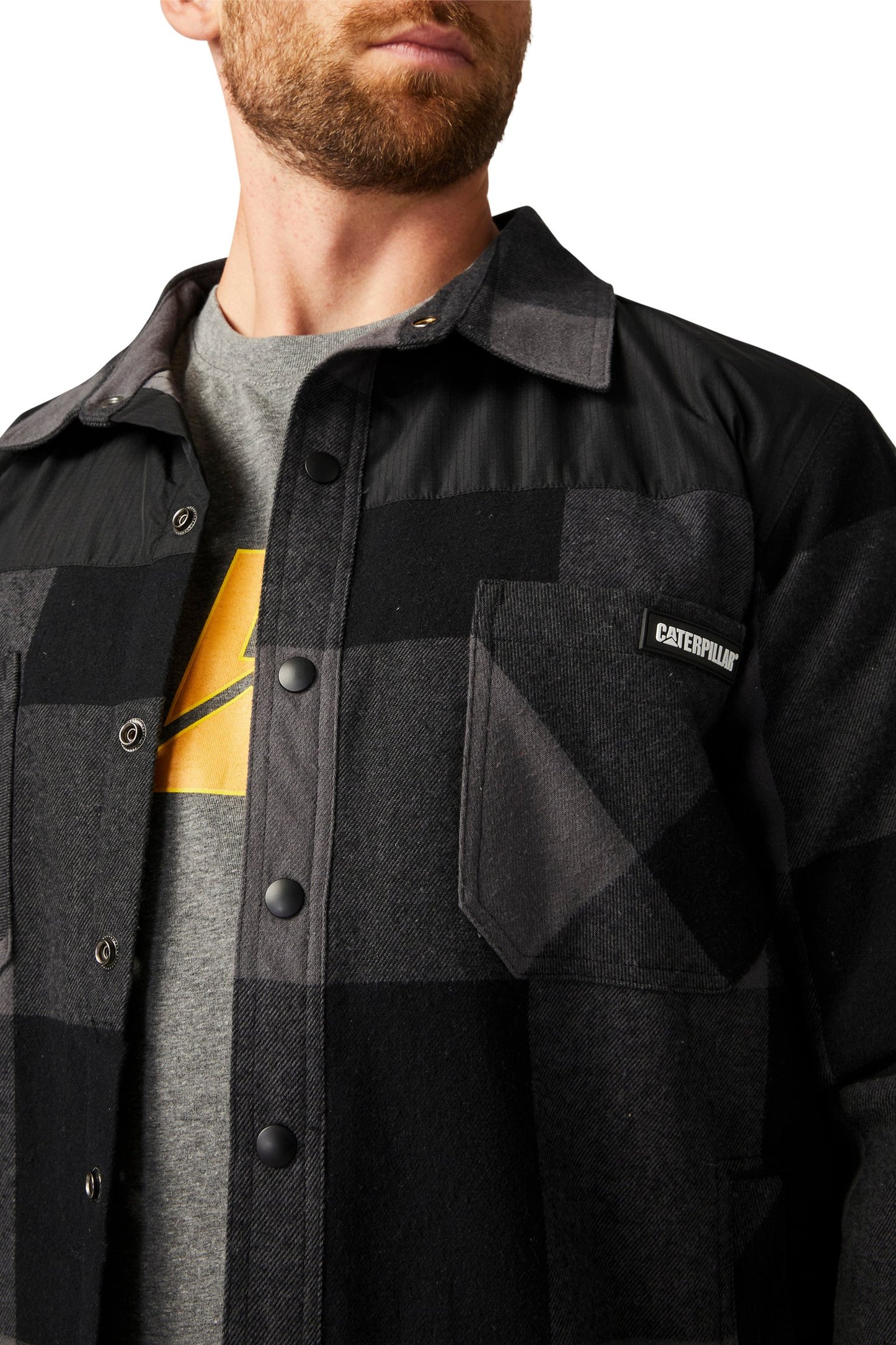 CAT - Buffalo Check Insulated Shirt Jacket (Pitch Black)
