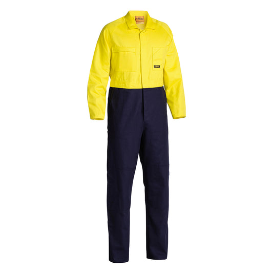 Bisley - Hi Vis Drill Coverall (Yellow/Navy)
