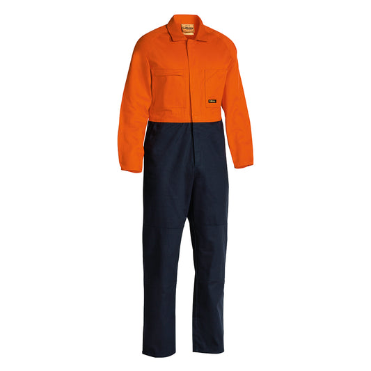 Bisley - Hi Vis Drill Coverall (Orange/Navy)