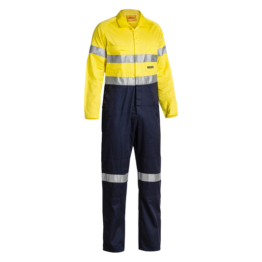 Bisley - Taped Hi Vis Lightweight Coverall (Yellow/Navy)