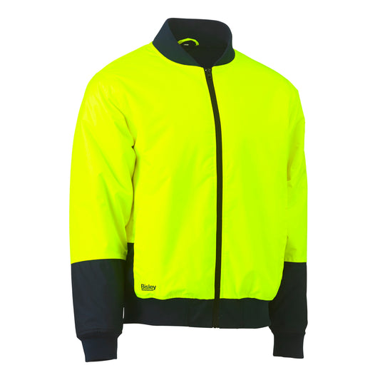 Bisley - Two Tone Hi Vis Bomber Jacket (Yellow/Navy)