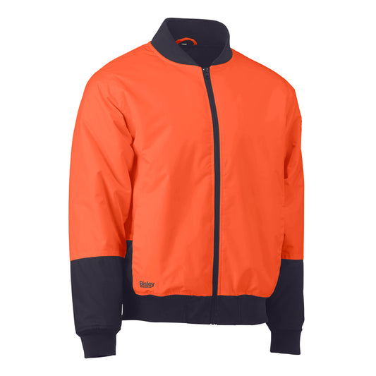 Bisley - Two Tone Hi Vis Bomber Jacket (Orange/Navy)