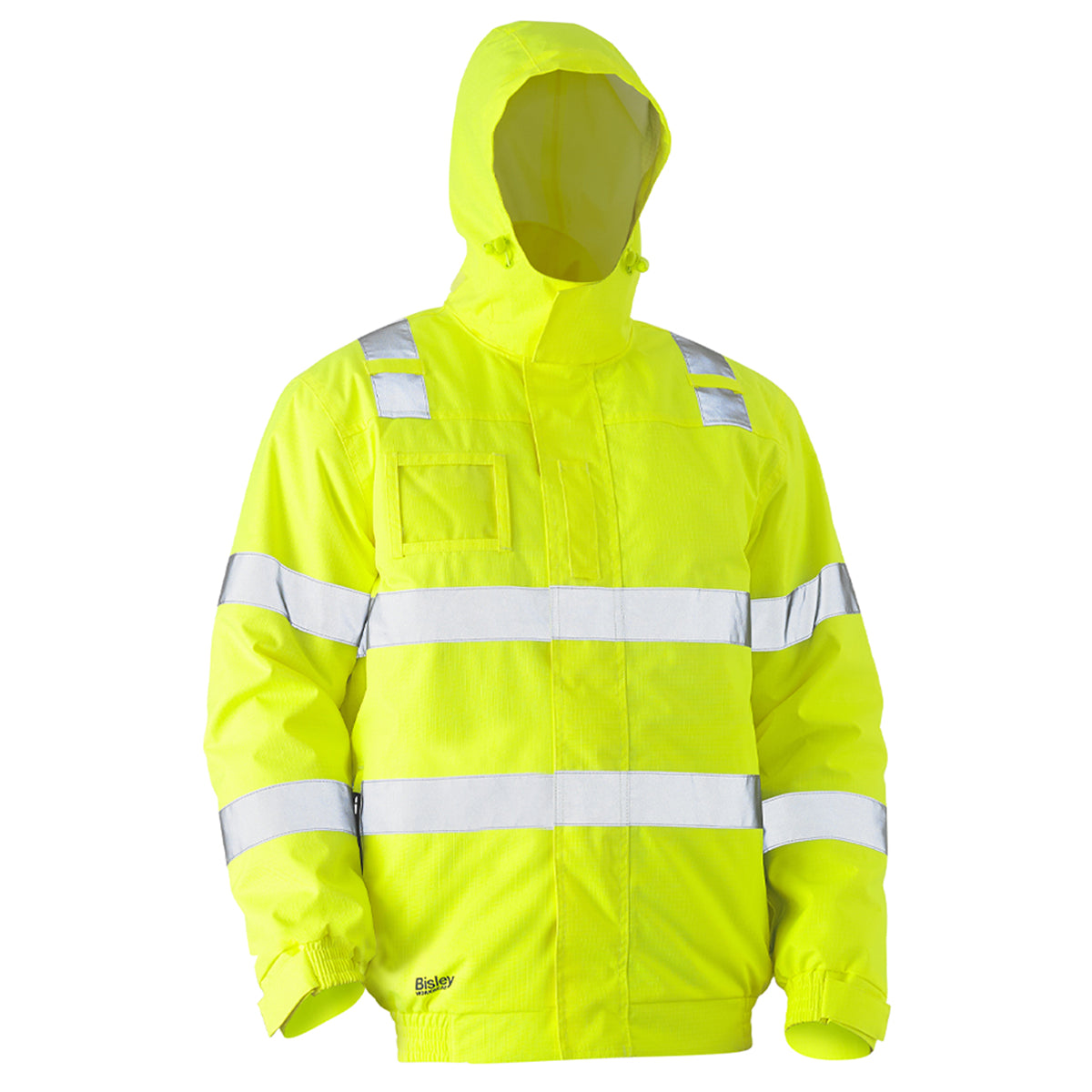 Bisley - Taped Hi Vis Wet Weather Bomber Jacket (Yellow)