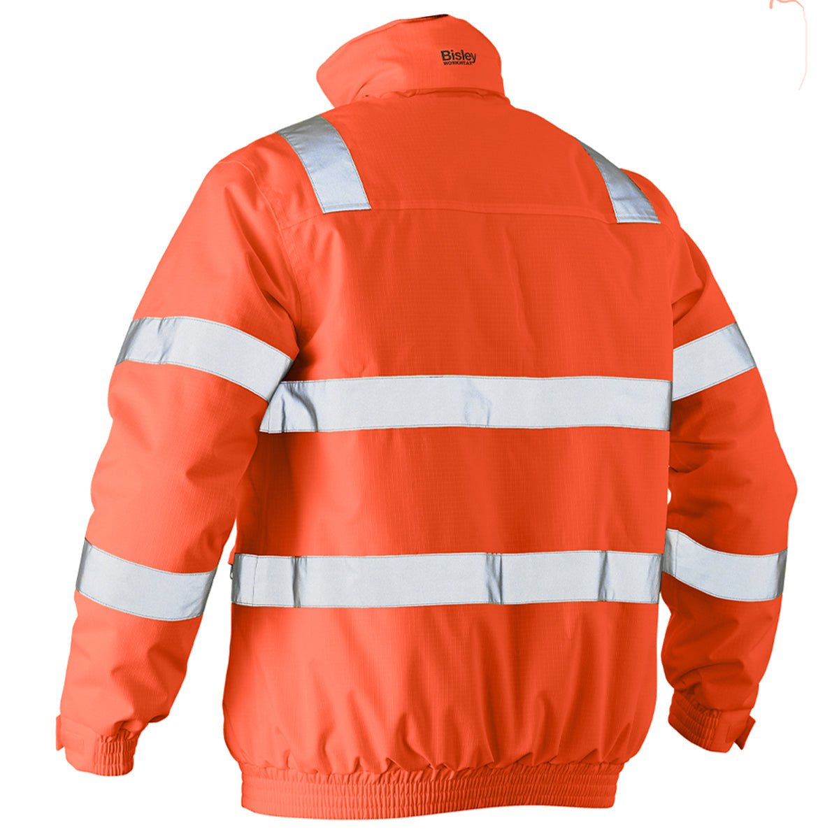 Bisley - Taped Hi Vis Wet Weather Bomber Jacket (Orange)