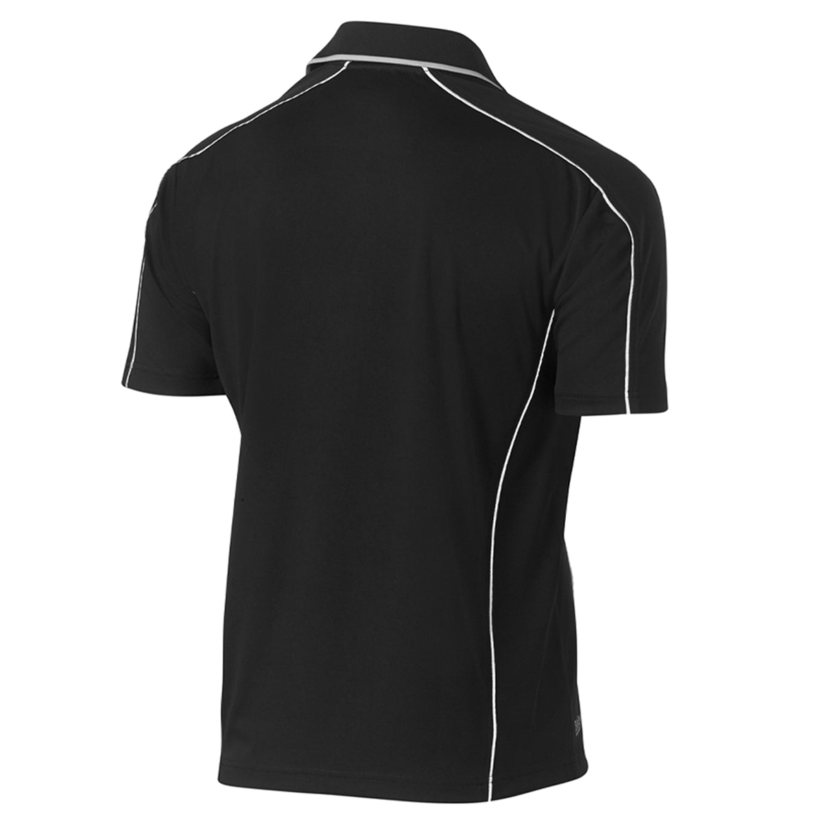 Bisley - Cool Mesh Polo with Reflective Piping Short Sleeve (Black)