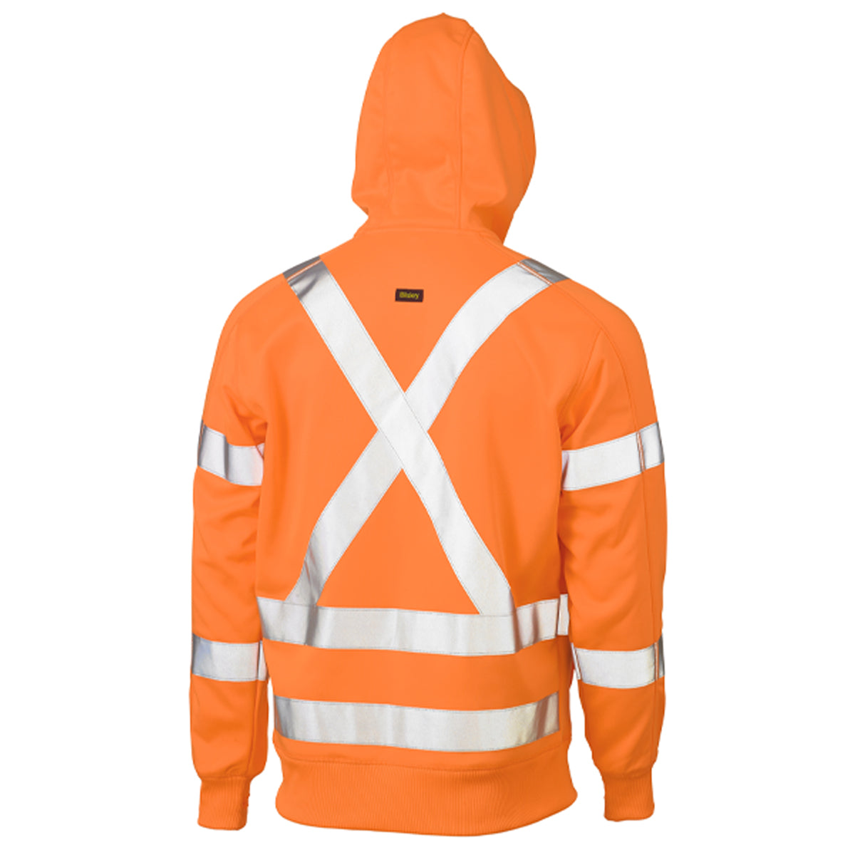 Bisley - X Taped Hi Vis Zip Front Fleece Hoodie (Rail Orange)