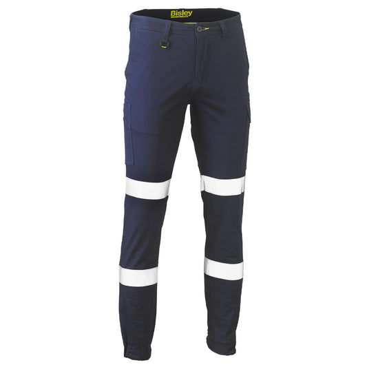 Bisley - Taped Biomotion Stretch Cotton Drill Cargo Cuffed Pant (Navy)
