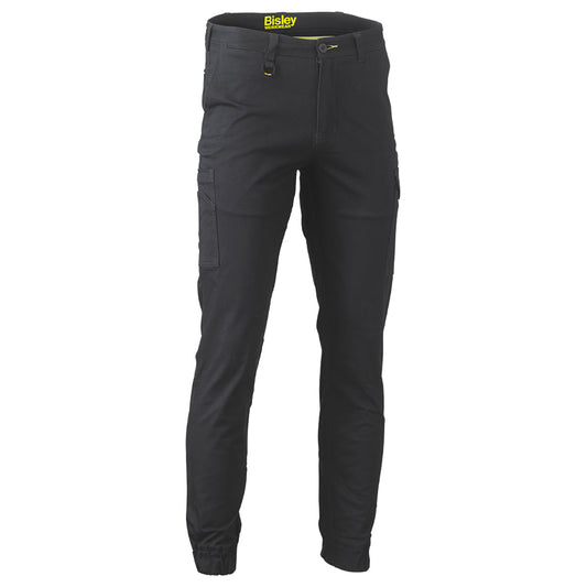 Bisley - Stretch Cotton Drill Cargo Cuffed Pant (Black)