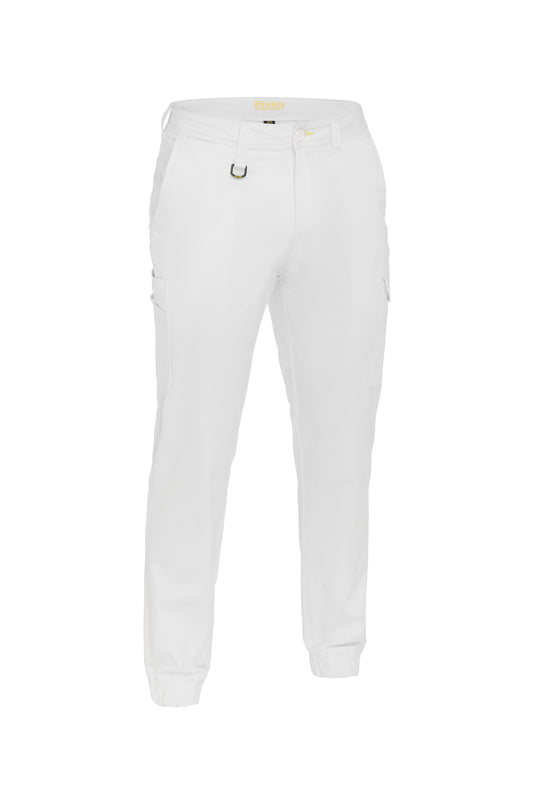 Bisley - Stretch Cotton Drill Cargo Cuffed Pant (White)