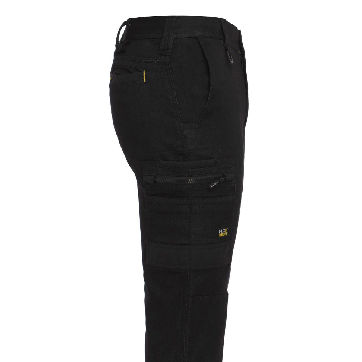 Bisley - Flex and Move Stretch Denim Cargo Cuffed Pant (Black)