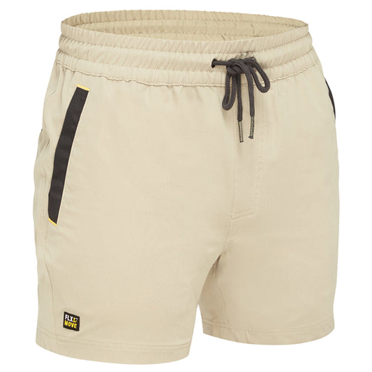 Bisley - Flex & Move 4-Way Stretch Elastic Waist Short (Stone)