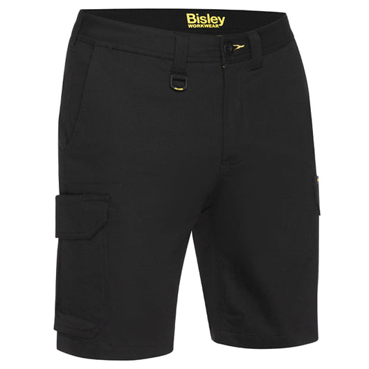 Bisley - Stretch Cotton Drill Cargo Short (Black)