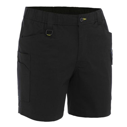 Bisley - Stretch Cotton Elastic Waist Cargo Short (Black)