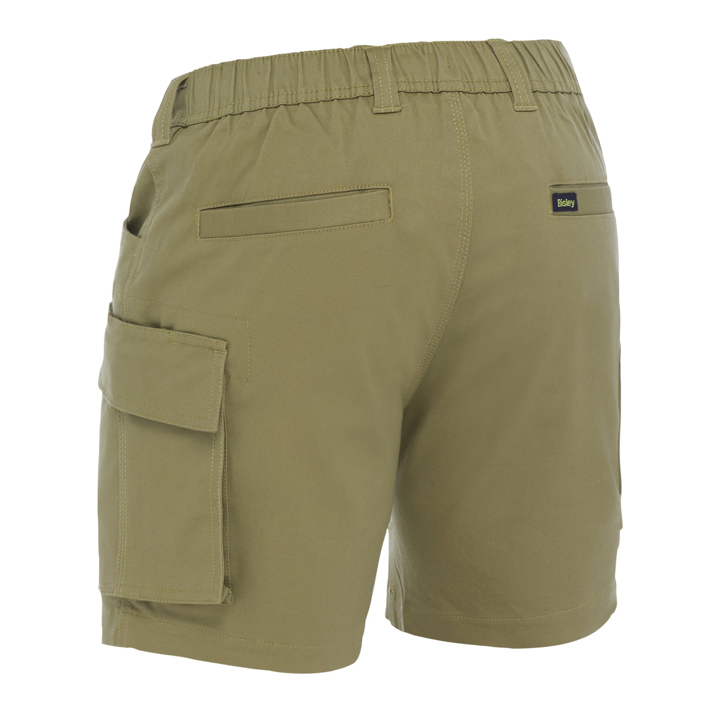 Bisley - Stretch Cotton Elastic Waist Cargo Short (Khaki)