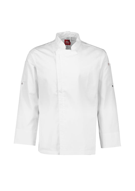 Biz Collection - Mens Alfresco Long Sleeve Chef Jacket (White)