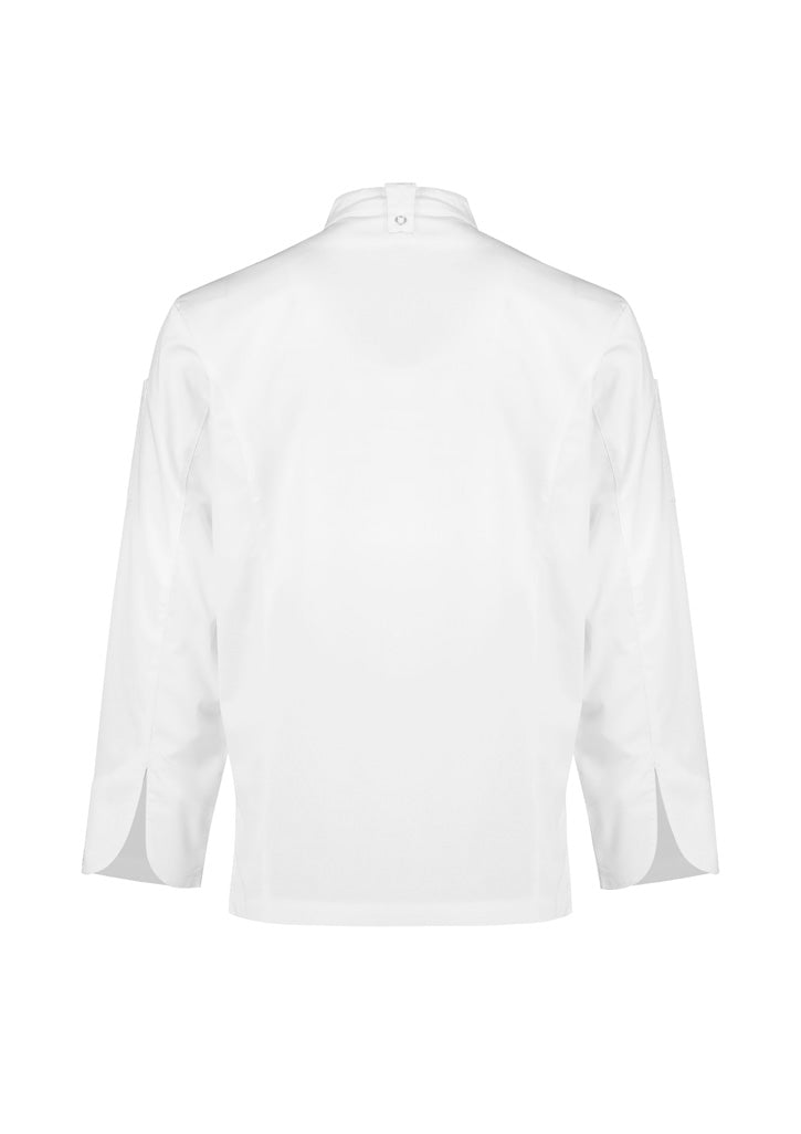 Biz Collection - Mens Alfresco Long Sleeve Chef Jacket (White)