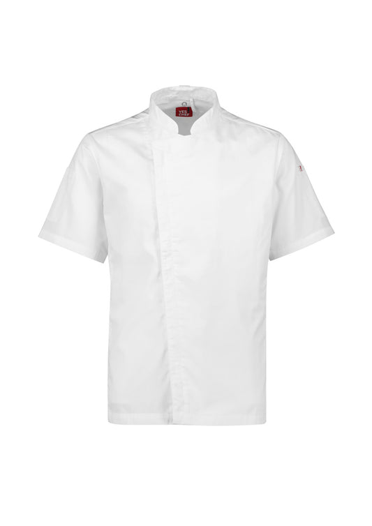 Biz Collection - Mens Alfresco Short Sleeve Chef Jacket (White)