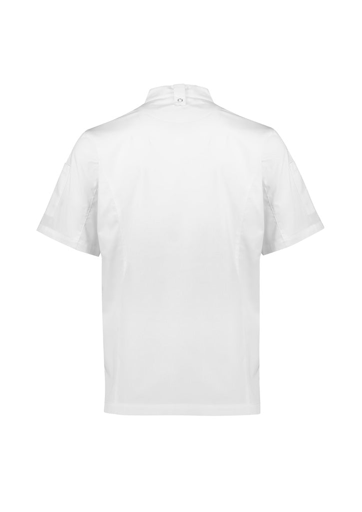 Biz Collection - Mens Alfresco Short Sleeve Chef Jacket (White)