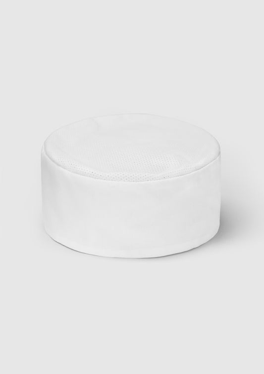 Biz Collection - Mesh Flat Top Hat (White)