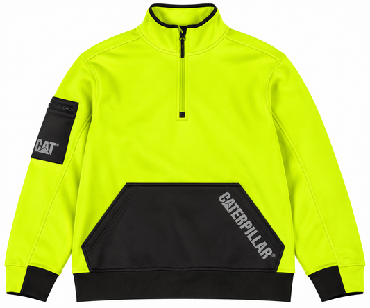 CAT - Impact Quarter Zip Sweatshirt (Hi Vis Yellow)