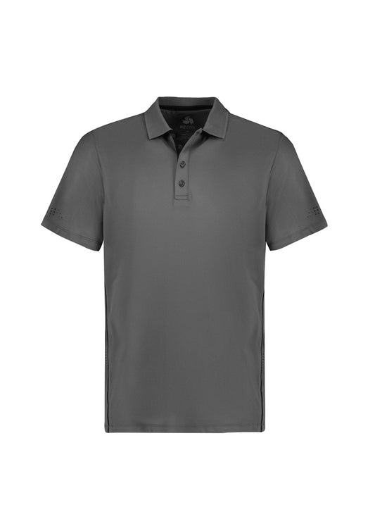 Biz Collection - Mens Balance Short Sleeve Polo (Ash/Black)