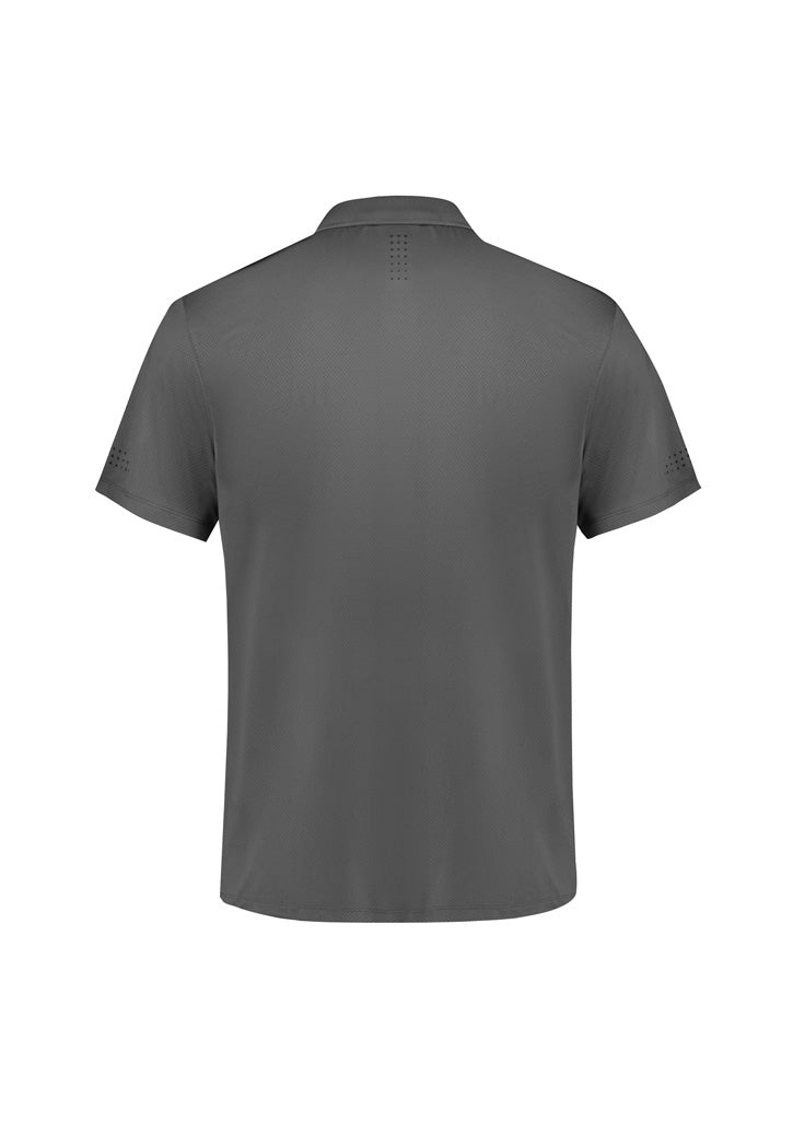 Biz Collection - Mens Balance Short Sleeve Polo (Ash/Black)