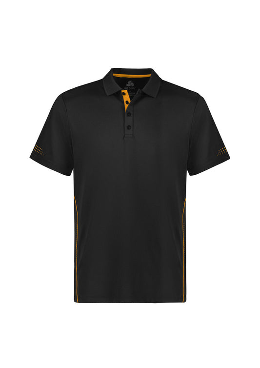 Biz Collection - Mens Balance Short Sleeve Polo (Black/Gold)