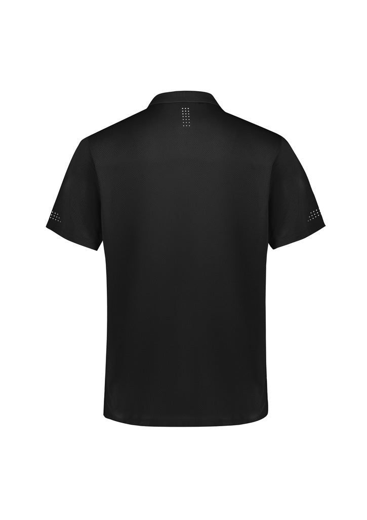 Biz Collection - Mens Balance Short Sleeve Polo (Black/White)