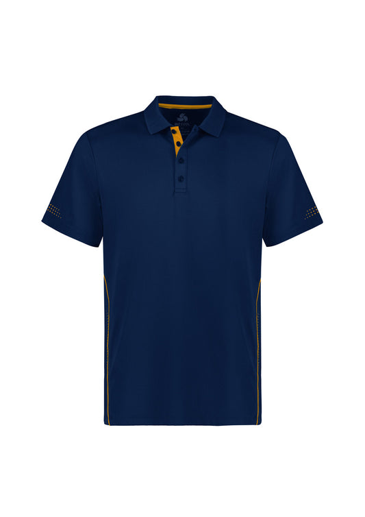Biz Collection - Mens Balance Short Sleeve Polo (Navy/Gold)
