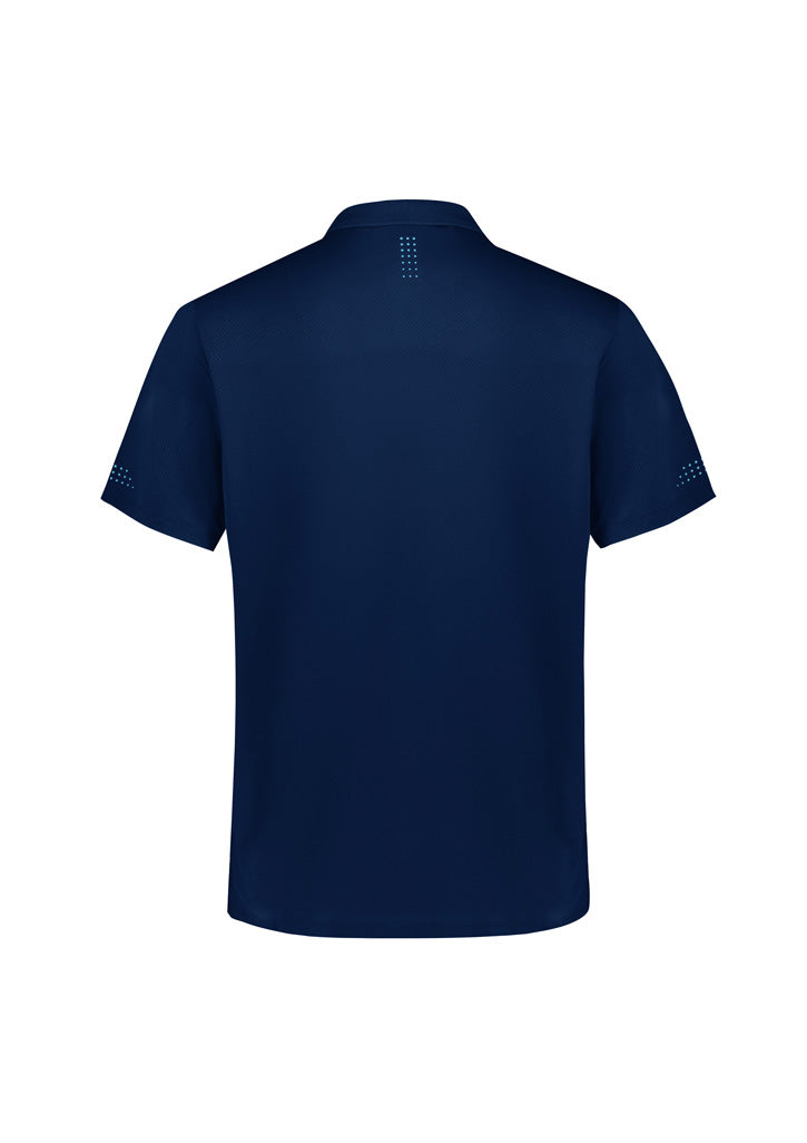 Biz Collection - Mens Balance Short Sleeve Polo (Navy/Sky)