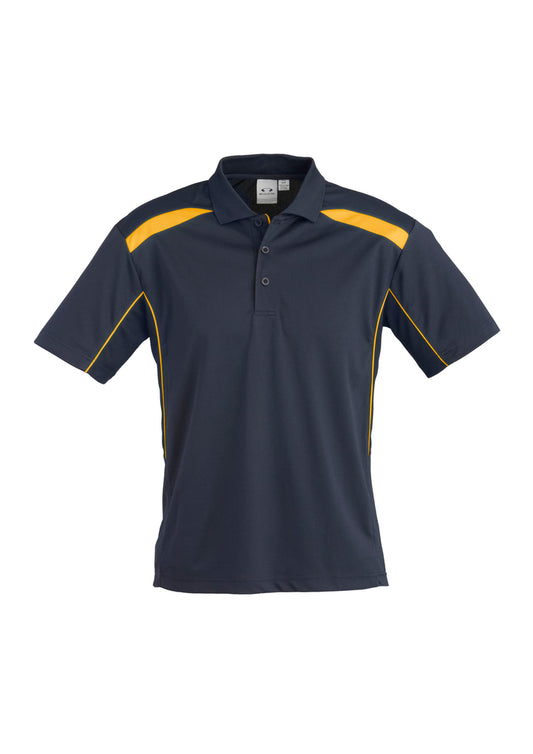 Biz Collection - Mens United Short Sleeve Polo (Navy/Gold)