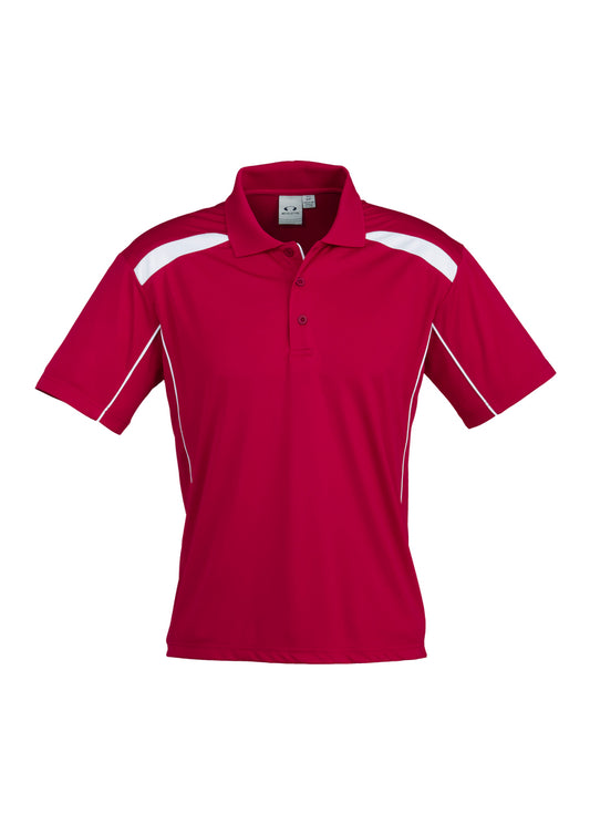 Biz Collection - Mens United Short Sleeve Polo (Red/White)