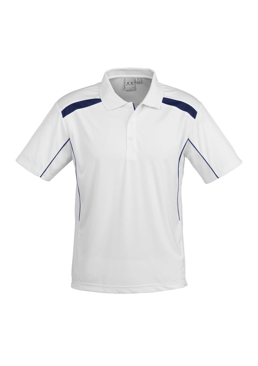 Biz Collection - Mens United Short Sleeve Polo (White/Navy)