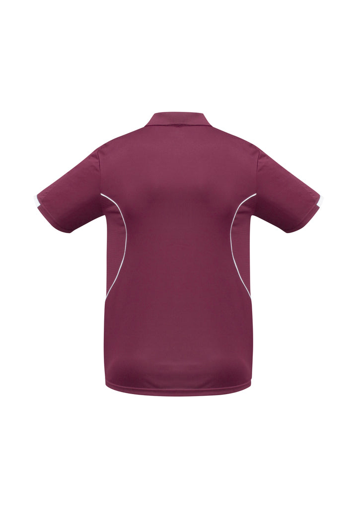 Biz Collection - Mens Razor Polo (Maroon/White)