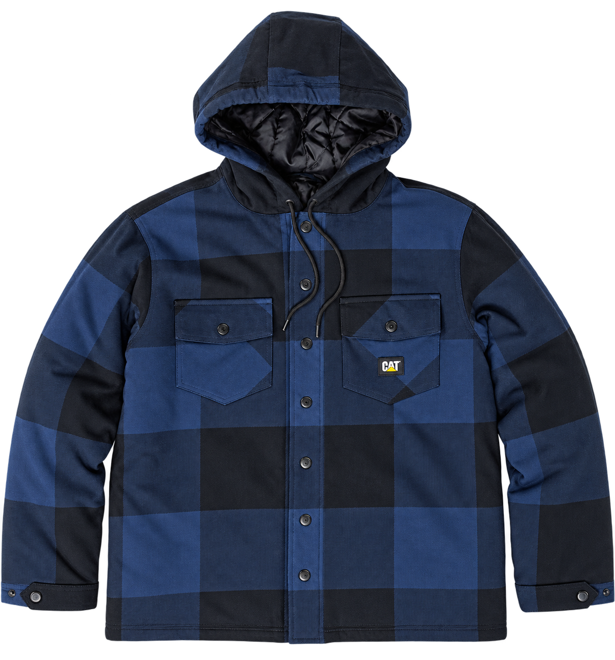 CAT - Hooded Flannel Shirt Jacket (Detroit Blue/Black)
