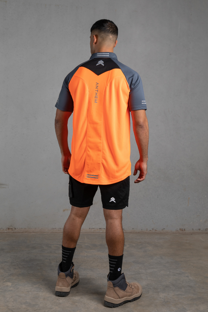 Anthem - Hi Flow Performance Polo (Hi Vis Orange)