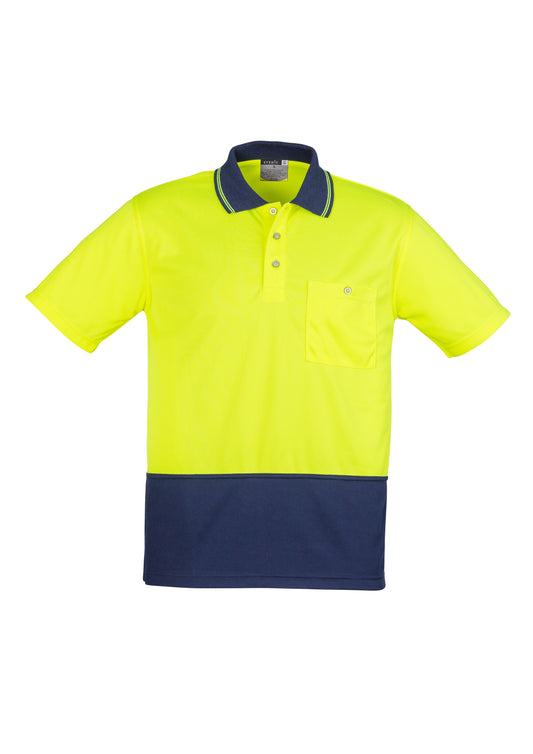 Syzmik - Hi Vis Basic S/S Polo (Yellow/Navy)